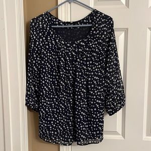 Willi Smith blouse navy Medium